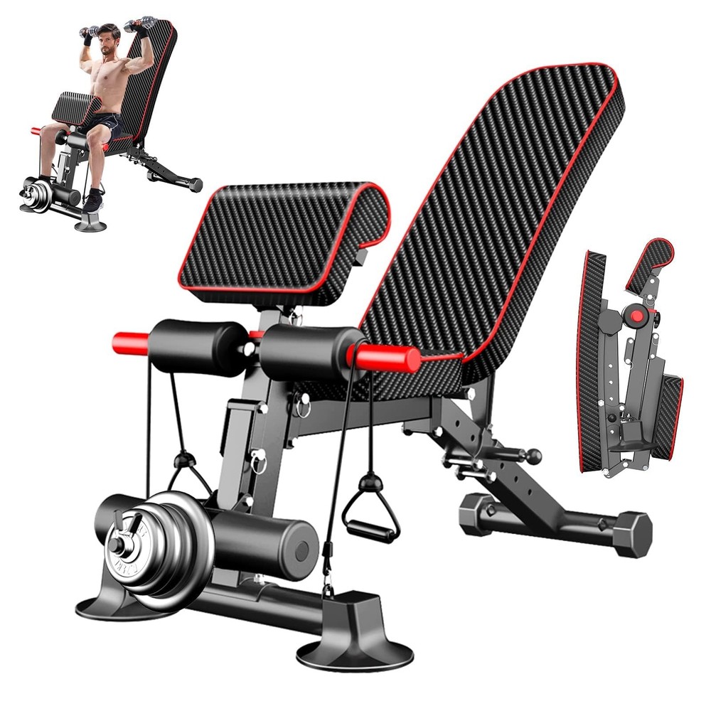 Adjustable Weight Bench - Utility workout Benches for Exercise, Free Installa...