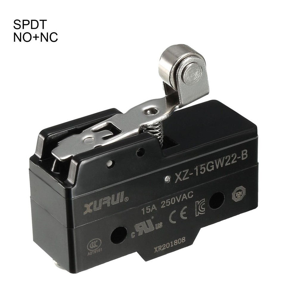 5 Pack Uxcell XZ-15GW22-B AC Panel Mount Roller Snap Button Type Micro Switch