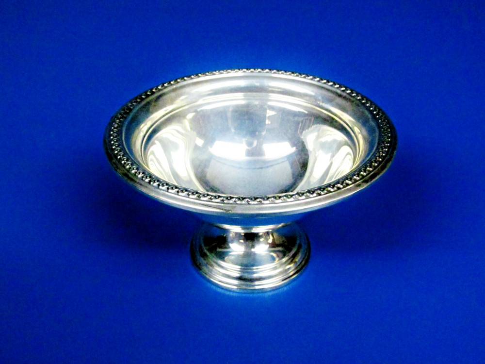 Rogers Weighted Sterling Silver Pierced Rim Compote Candy Bowl