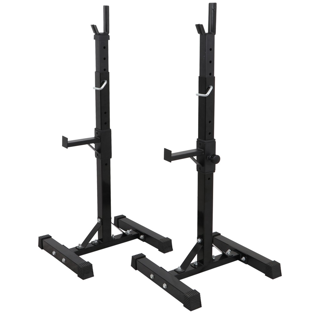 2PCS Squat Rack Adjustable 40"-66" Dumbbell Barbell Rack Bench Stand Max 550Lbs
