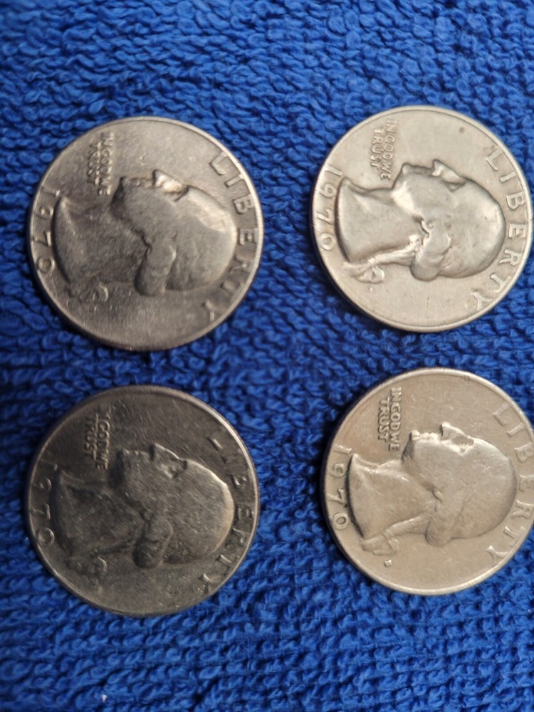Eight 1970 Quarters Details In Description Below. Take a Look!