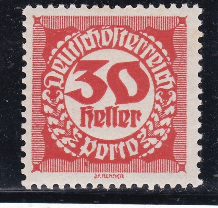 Austria 1920 Postage Due 30h Mint Hung SG D389 VGC