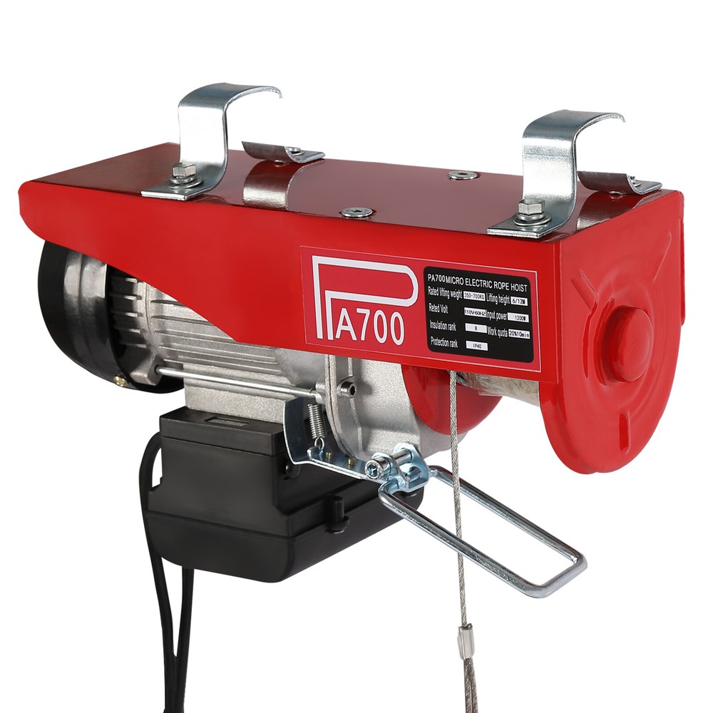 2200LBS Electric Hoist Winch Engine Crane with Wireless 110V