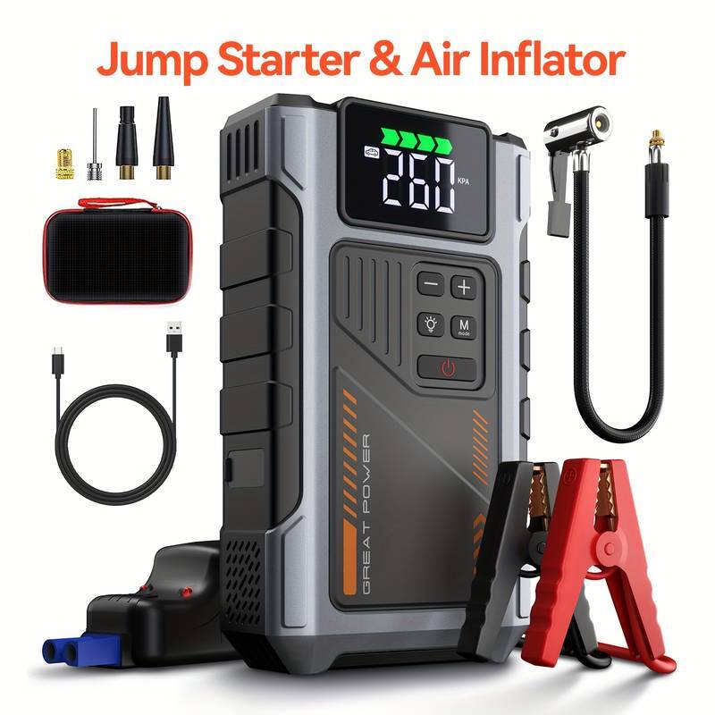 Refurbished Jump Starter & Air Compressor 3000A Peak with 150PSI Tire Inflator