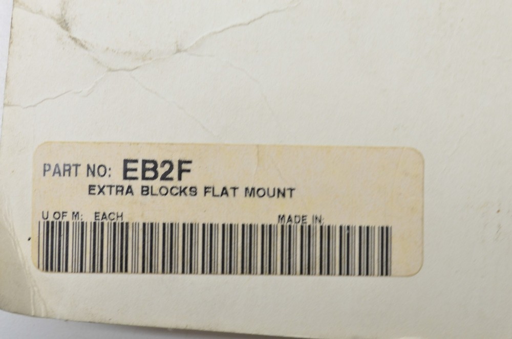All Rite EB2F Flat Mount Blocks Replacement Kit NOS