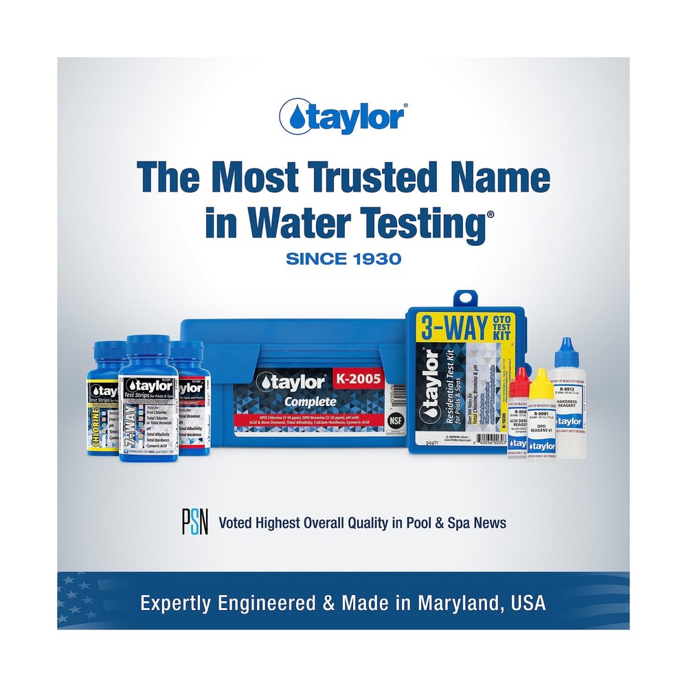 Taylor Complete Pool & Spa Test Kit - High Range K-2005C 2 oz Reagents