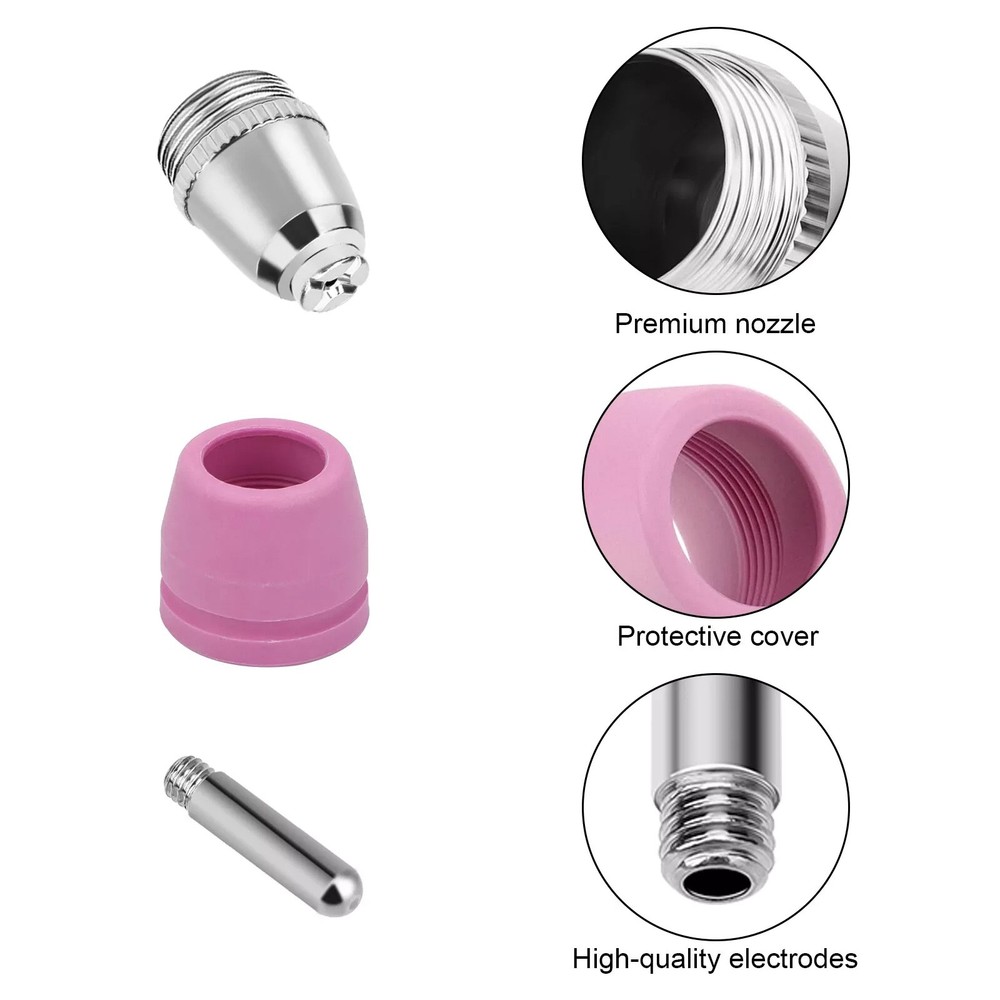 24pcs Plasma Cutter Torch Consumables Tip Applicable for Auto repair shops