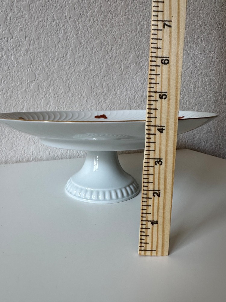 Bareuther Waldsassen Cake Stand Bavaria Germany Fruit & Nut Pattern 11.5"