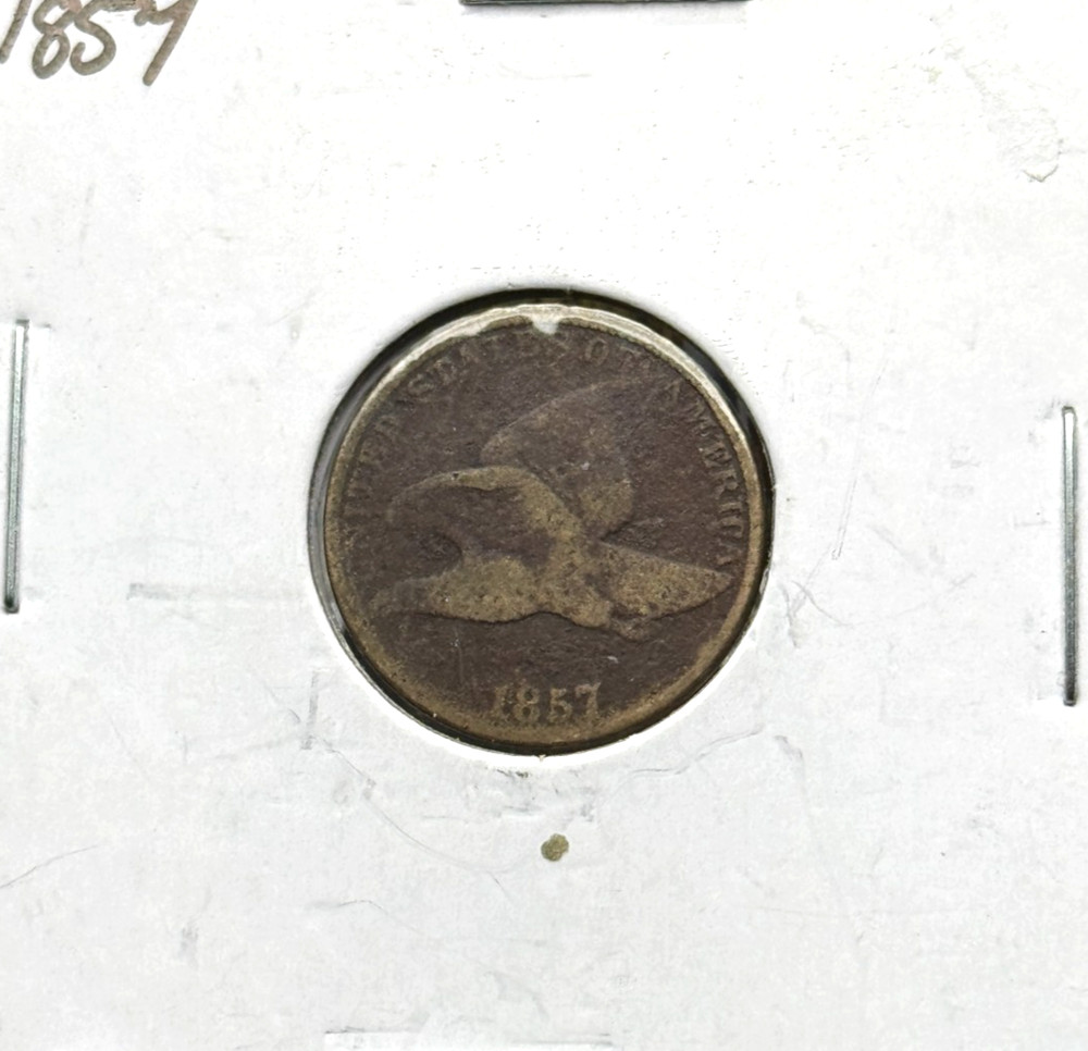 1857 Flying Eagle Cent 🦅 Early Small Cent • Copper-Nickel • Low Grade 🔎