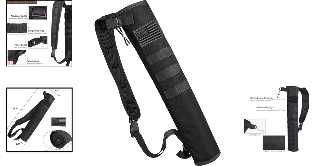 Versatile Lightweight Arrow Quiver - Holds 12-18 Arrows with Adjustable Strap