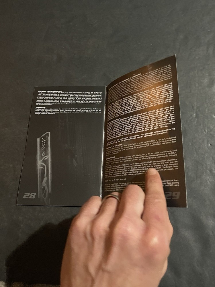 driver parallel lines ps2 Manual only