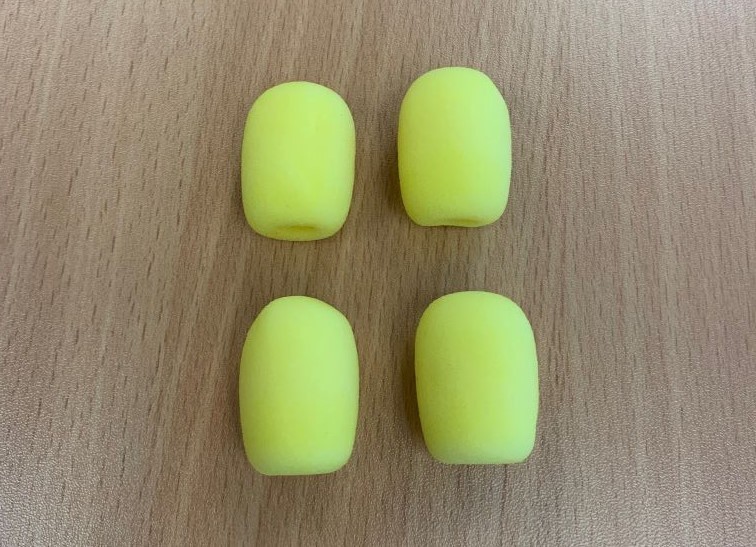 4-pack Yellow FOAM Microphone WINDSCREEN for Plantronics Supra Encore headsets