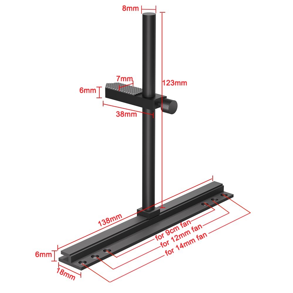 GPU Support Bracket, Graphics Card Support, Bracket Brace, 136mm, Black
