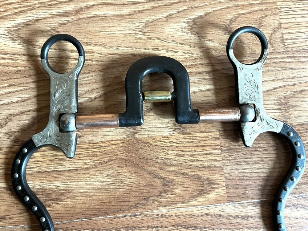 5” Western 2” Spoon Ported Bit Roller Loose Silver S Dotted Shanks