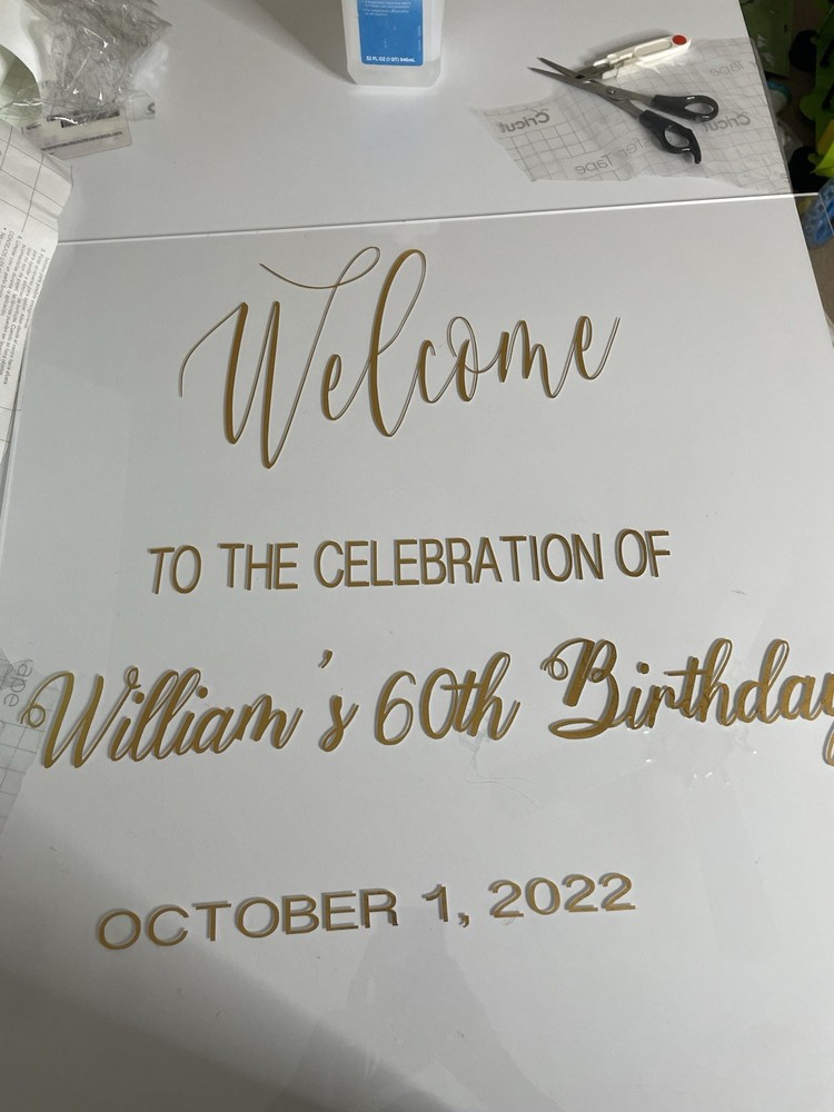 Acrylic Board For Birthdays Or Celebrations