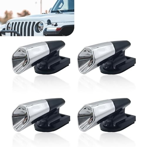 Pack-4 Car Deer Warning Devices, ABS Deer Whistles Repeller, 4 PCS Silver