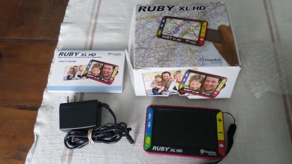 Ruby XL HD Handheld Video Magnifier Low Vision Viewer Freedom Scientific. TESTED