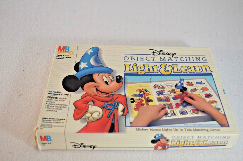 Disney Mickey Mouse Object Matching Lights & Learn Ages 3-6 Works Complete