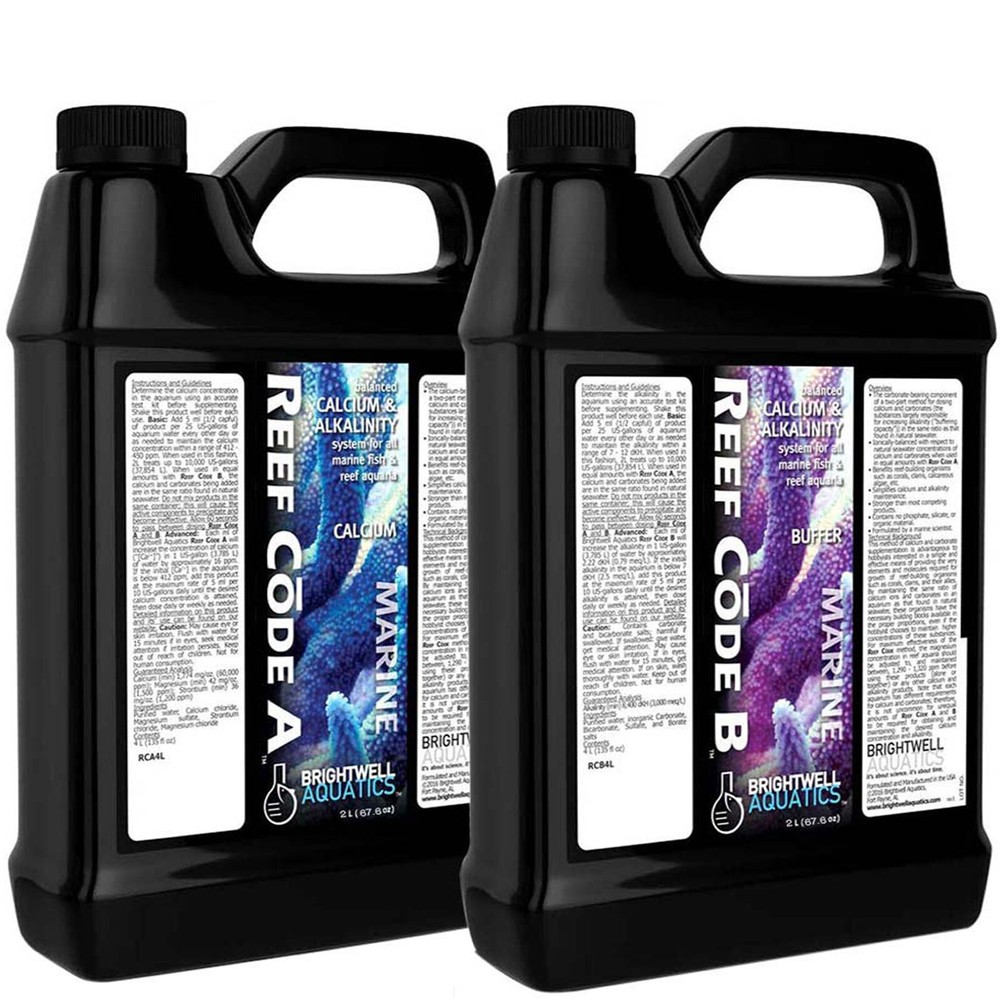 Brightwell Reef Code A&B 2x 2 Liters Balanced Calcium Alkalinity