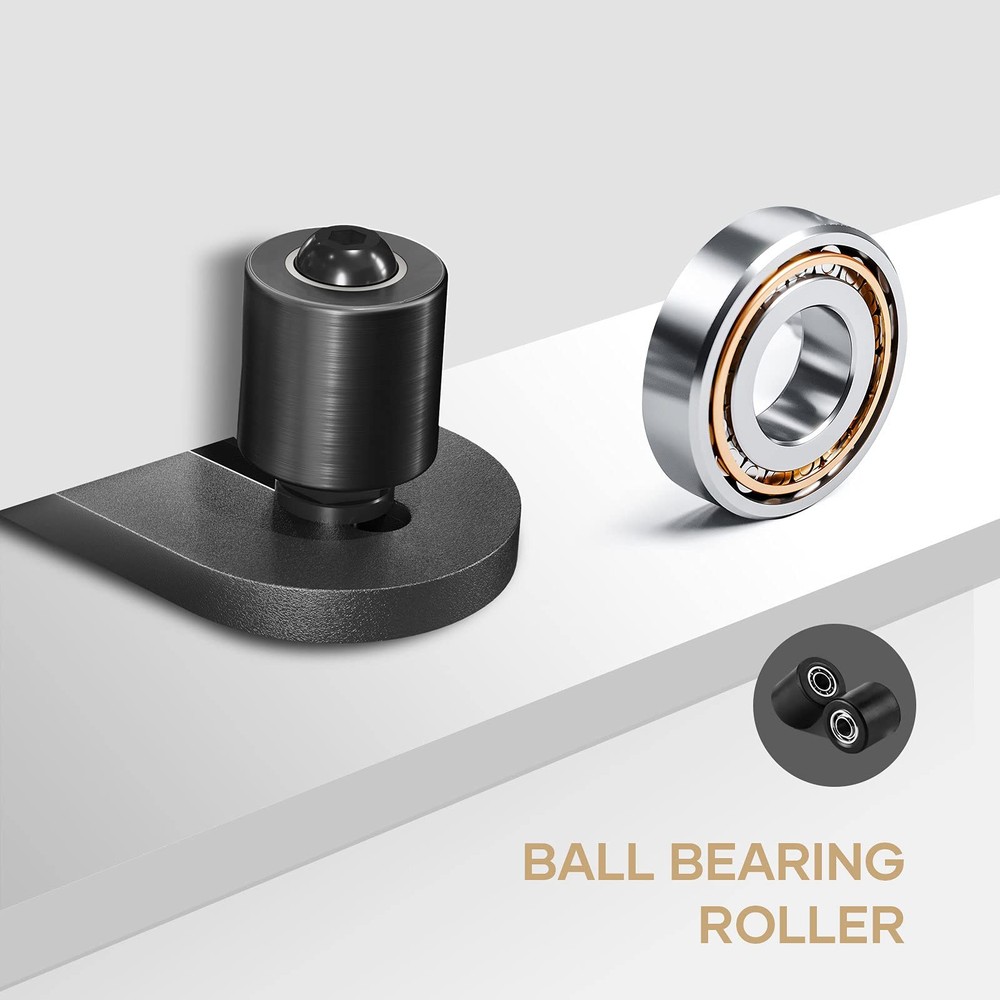 EaseLife Sliding Barn Door Floor Guide, Ball Bearings, Adjustable Stay Roller
