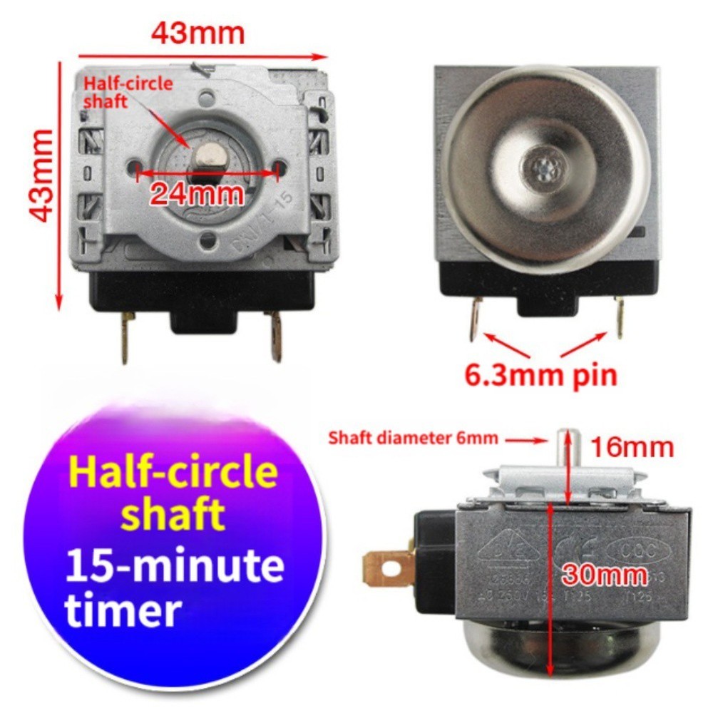 Kitchen Timer for Electric Appliances with Customizable Dual Duration Settings