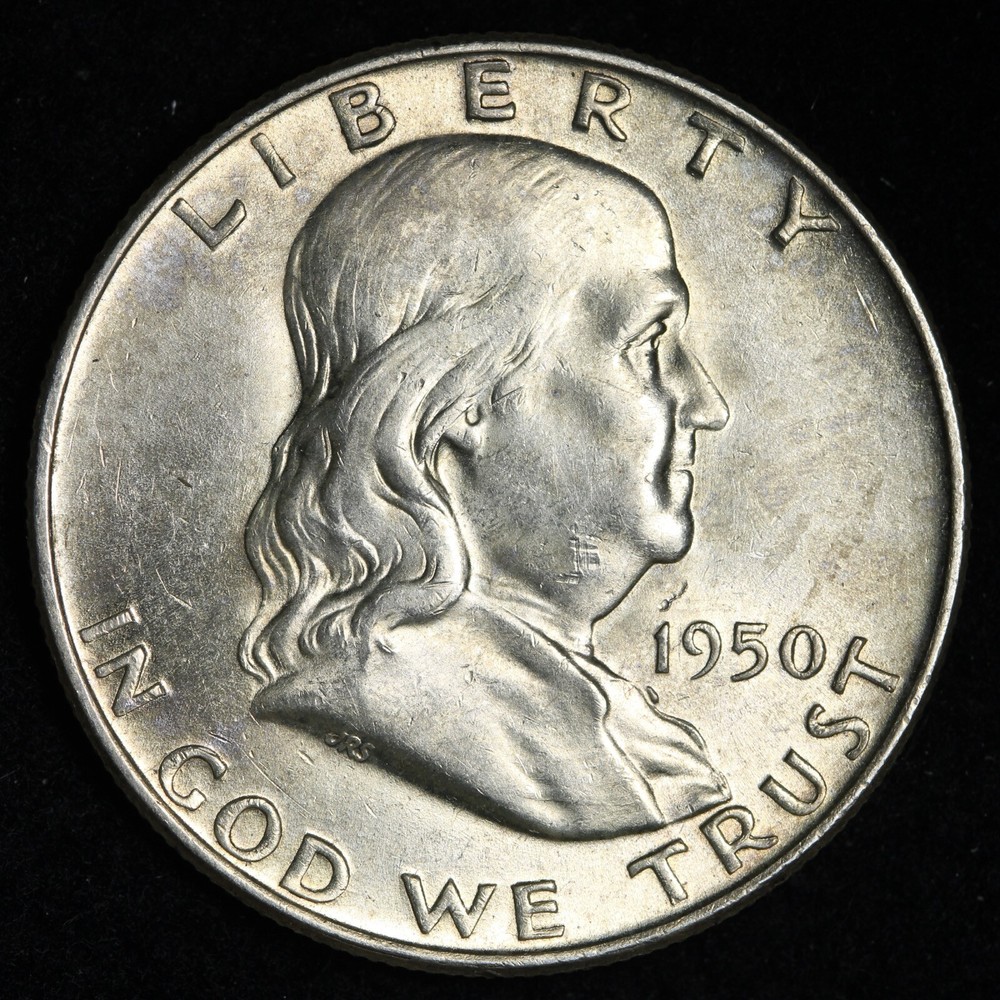 1950-D Franklin Silver Half Dollar CHOICE E336 QCH