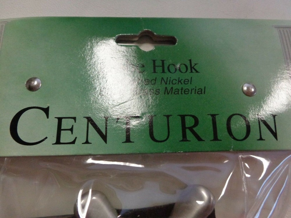 SKI CENTURION SOLID BRASS BRUSHED NICKEL ROBE HOOK PAIR (2) MARINE BOAT
