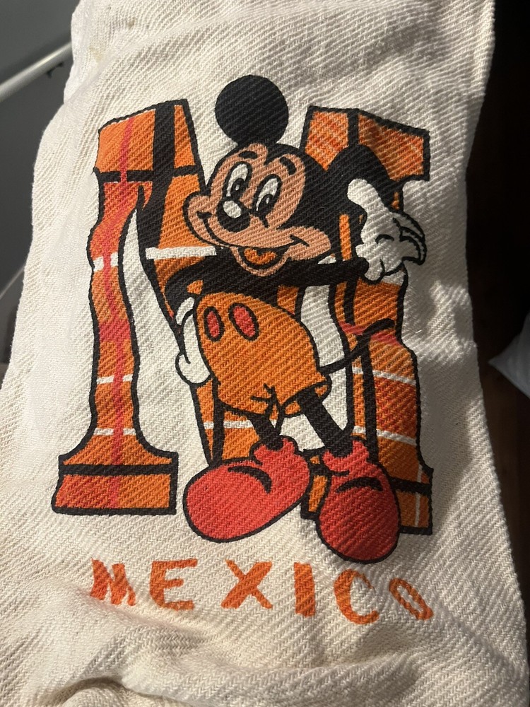 Vintage Mexico Mickey Mouse￼ Backpack Drawstring Drum Bag Nap Sack