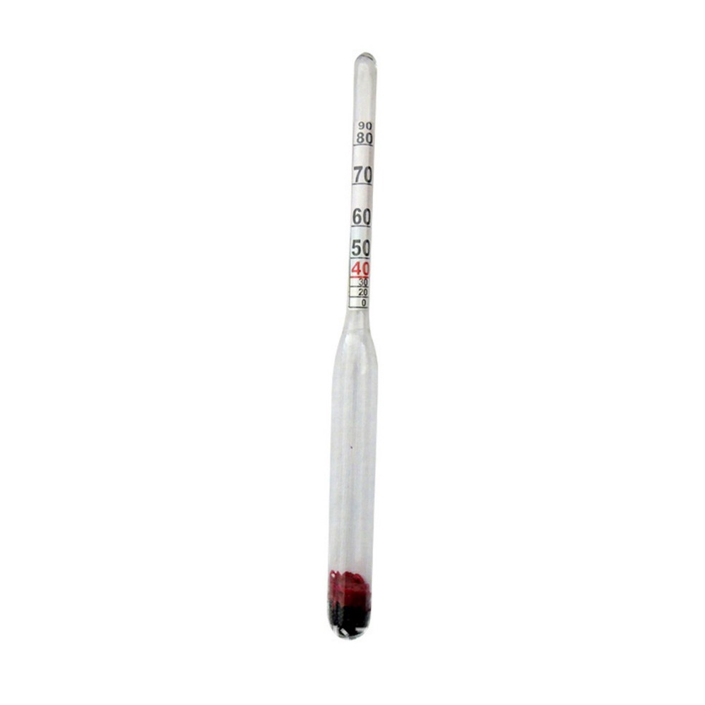 Alcohol Meter 0-96% Specific Gravity Hydrometer for Beer Wine Making Kit Set