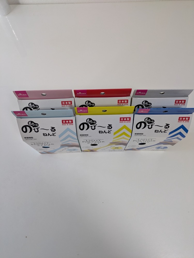 [6 Color Set] Daiso Japan Light Polymer Clay