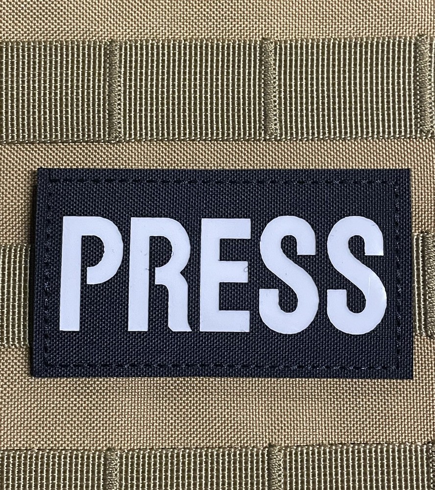 Press Reflective GITD Glow Tactical Duty Patch Hook Loop Backing