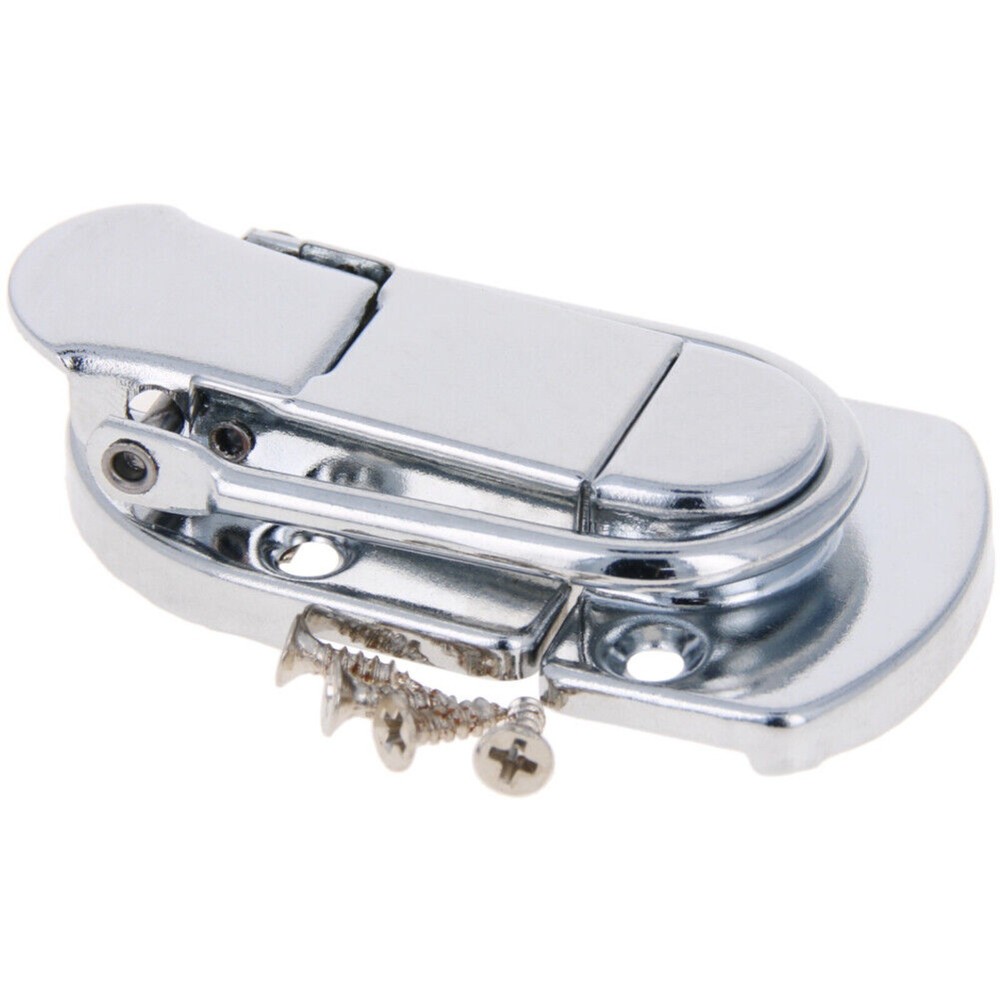 2-8pcs Toggle Latches Catch Hasp Lock Screws Toolbox Box Without Key Silver Tone