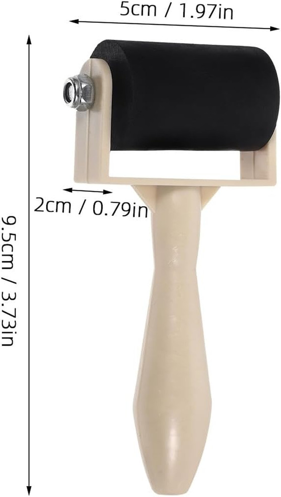 15Pcs Small Rubber Brayer Roller for Printmaking - 3.7" Mini Inking Rollers Bulk