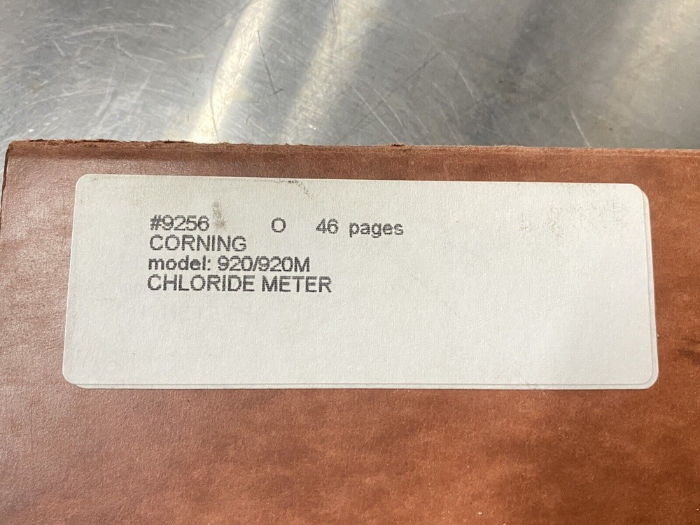 Corning 920/920M Chloride meter - Users Guide / Instruction Manual