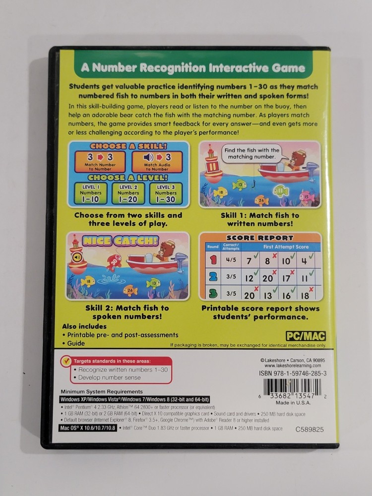 9 Lakeshore Math Reading Science Learning CD-ROM (PC/MAC) Grade Pre-K - K & 1st