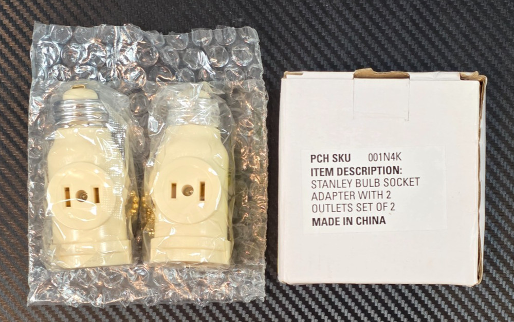Stanley Set of 2 EK-01 Pull Chain Socket Adapter