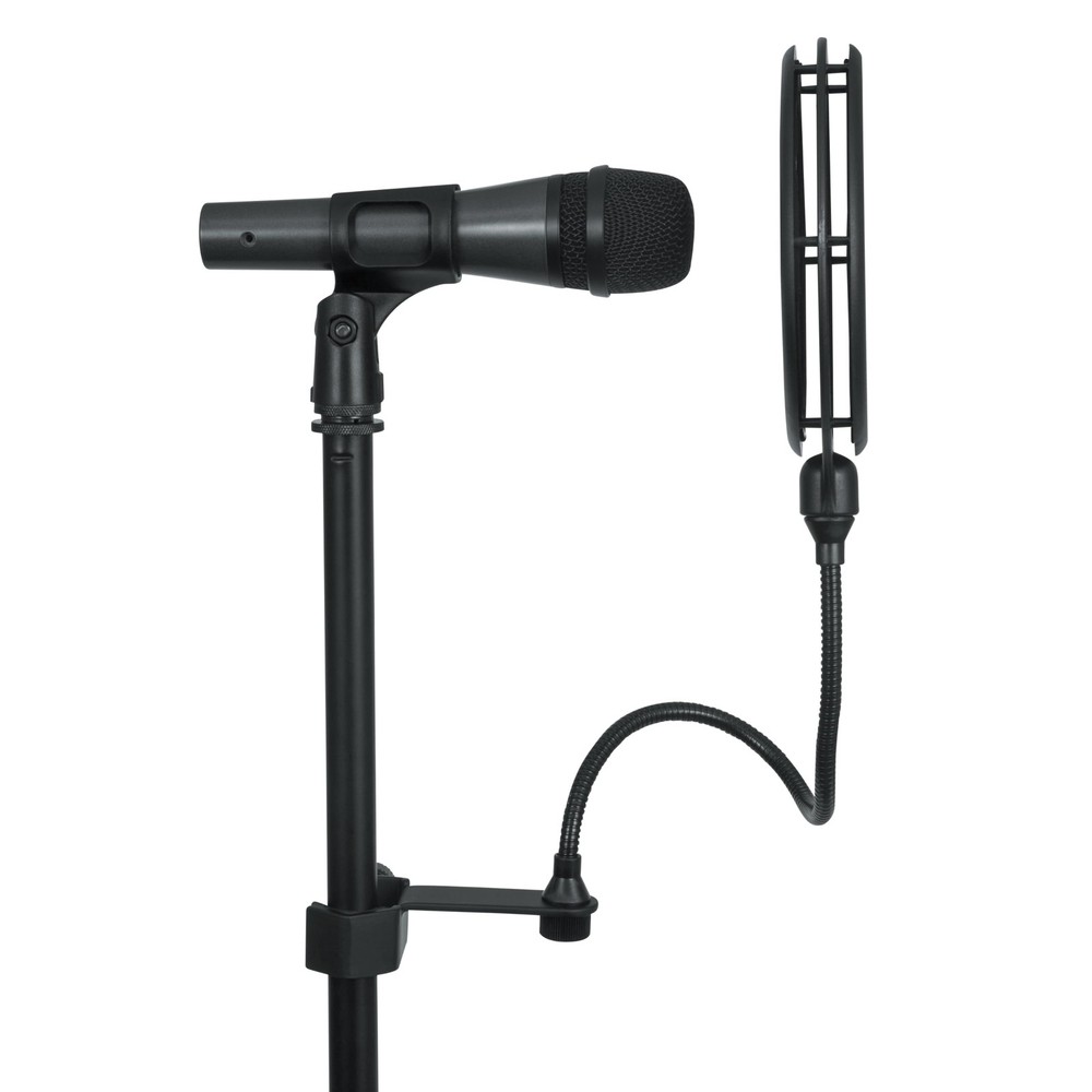 Gator Frameworks Split Level Double Layered Pop Filter with Attachment Black