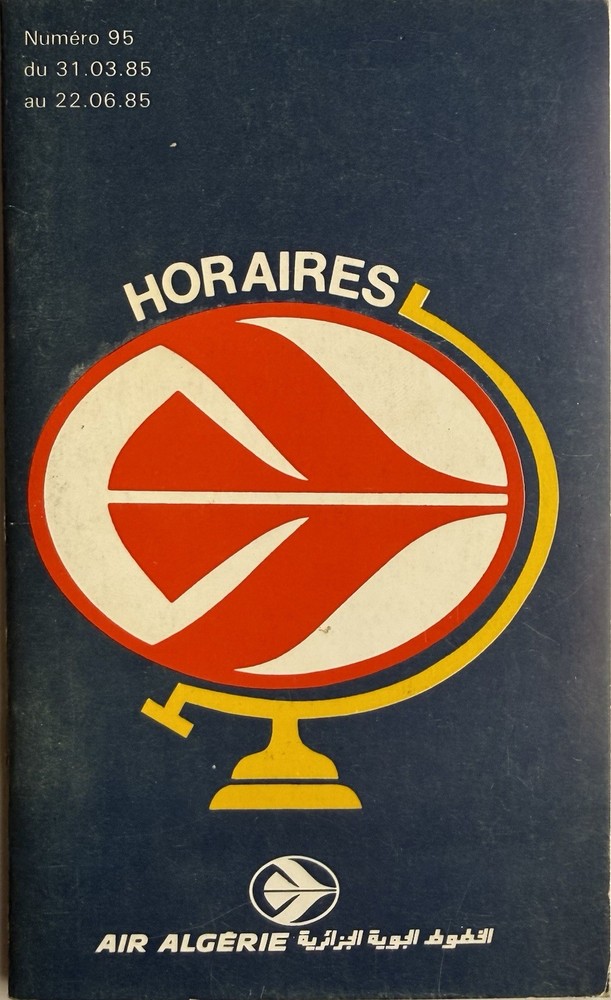 Air Algerie Airlines System Timetable - Mar 1985