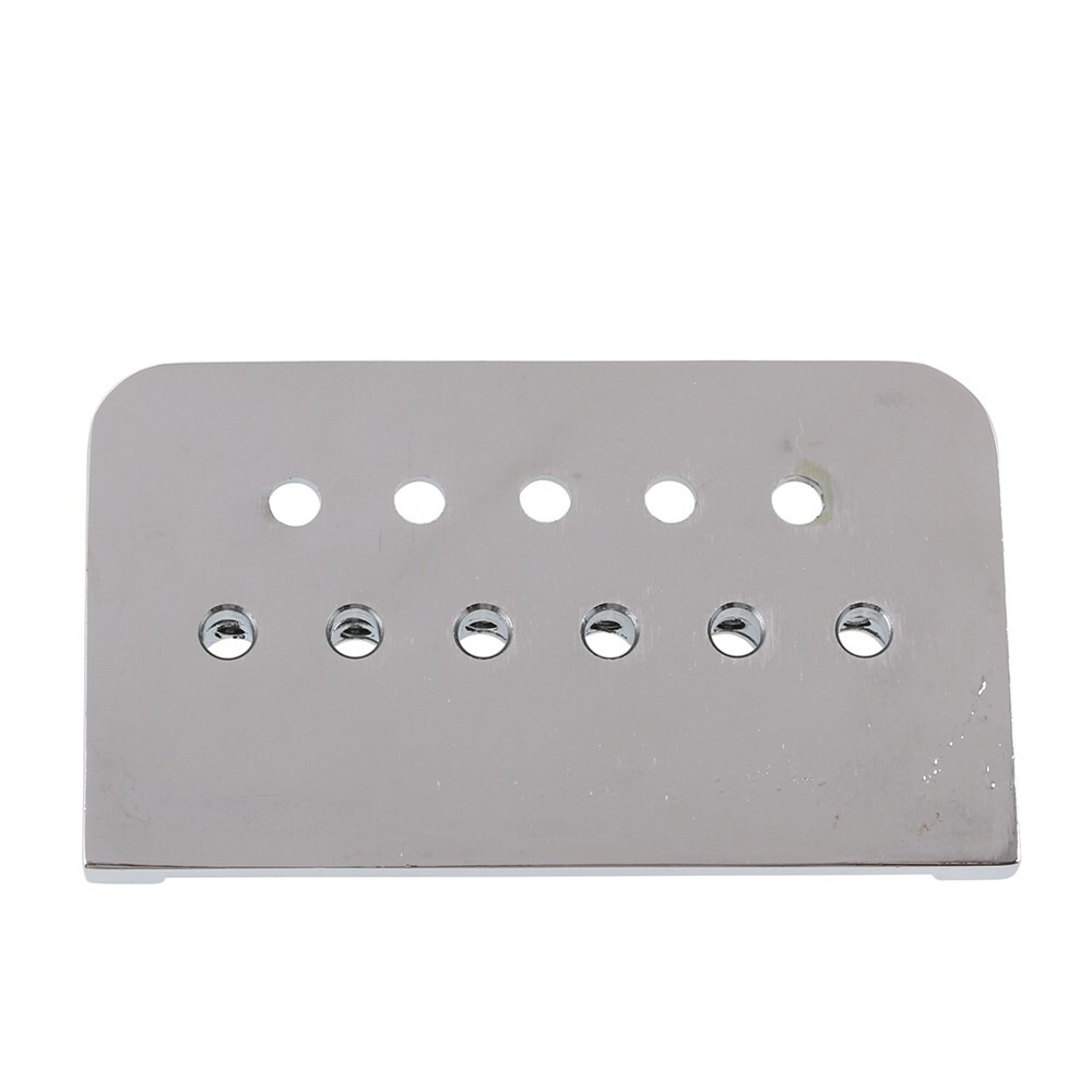 String Thru Fixed Bridge w/ Round Hole Saddle Hard Tail Guitar Bridge Chrome