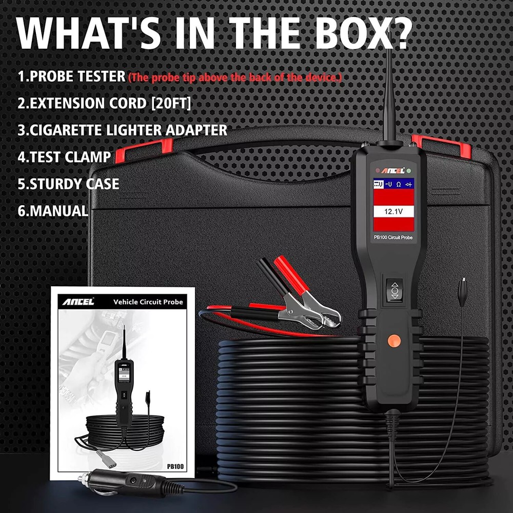 ANCEL PB100 Circuit Tester PowerScan Electrical System Diagnostic Tool 12V & 24V