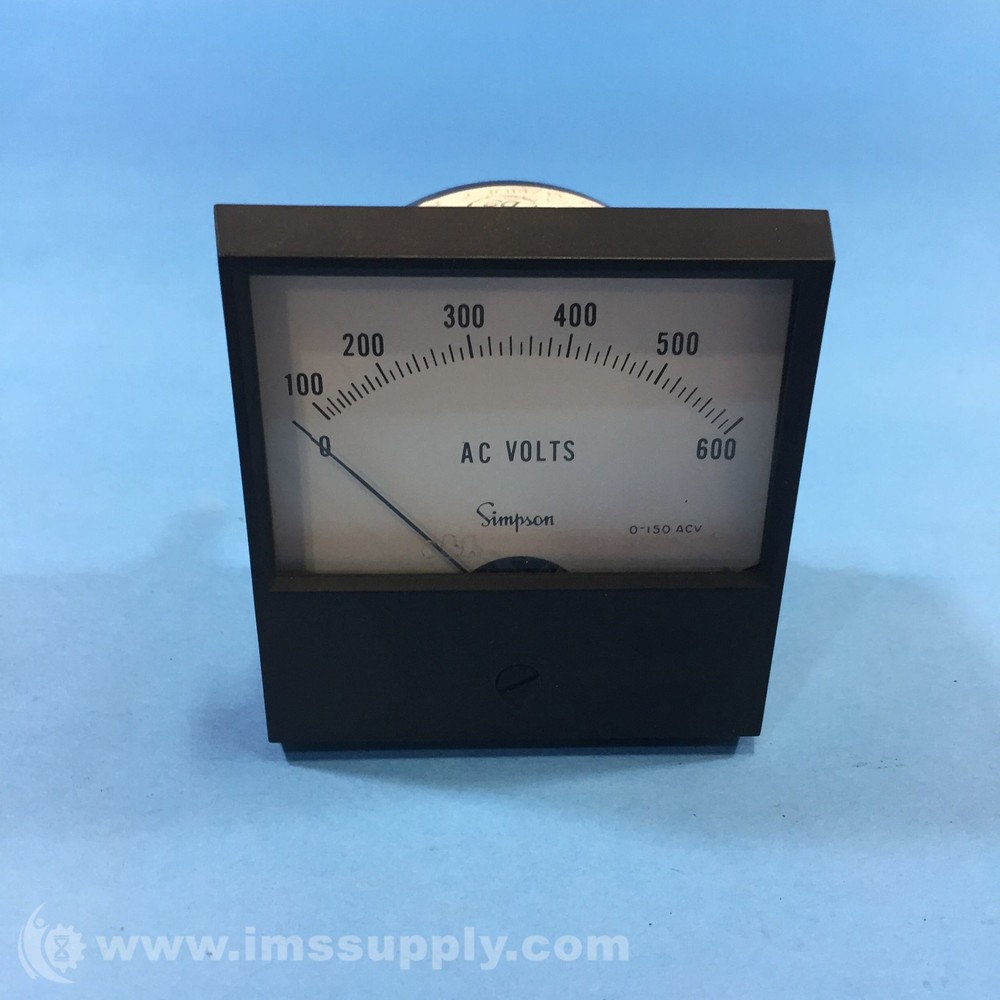 Simpson 150acv/600acv AC Volt Panel Meter USIP
