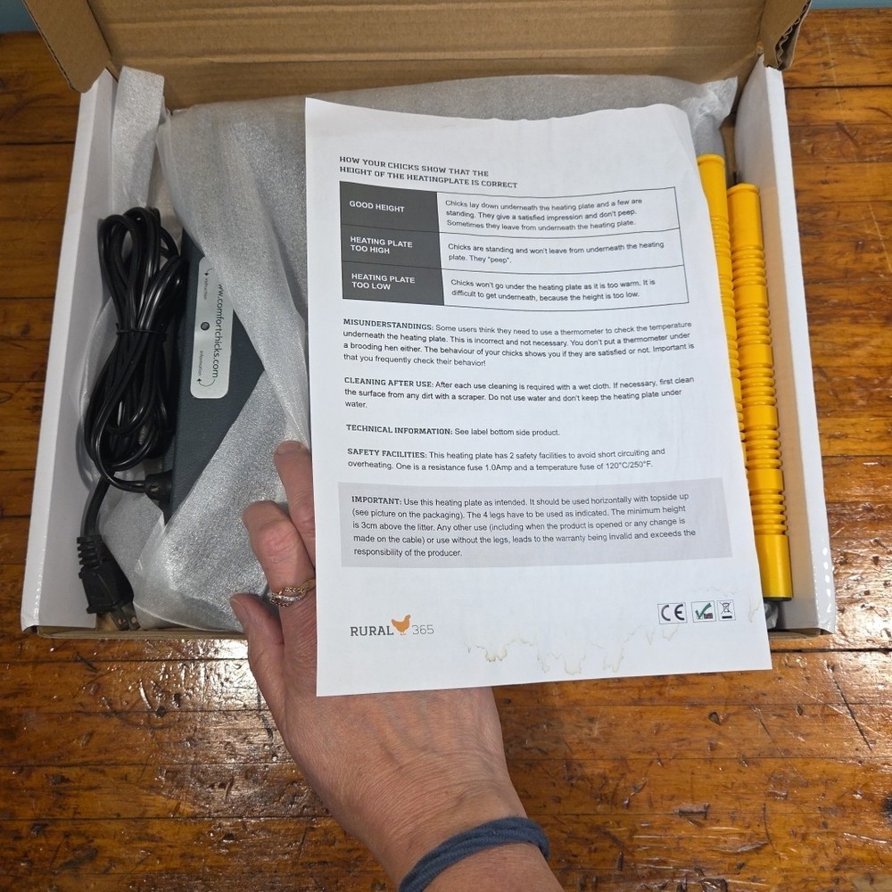 12" x 12" Chick Brooder Heating Plate Temperature & Resistance Fuse LED