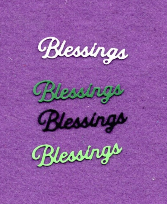 BLESSINGS # 6 die cuts scrapbook cards