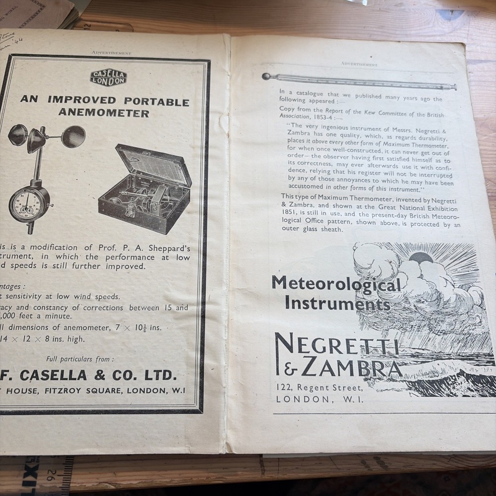 WWII 1942 Meteorological Observer’s Handbook