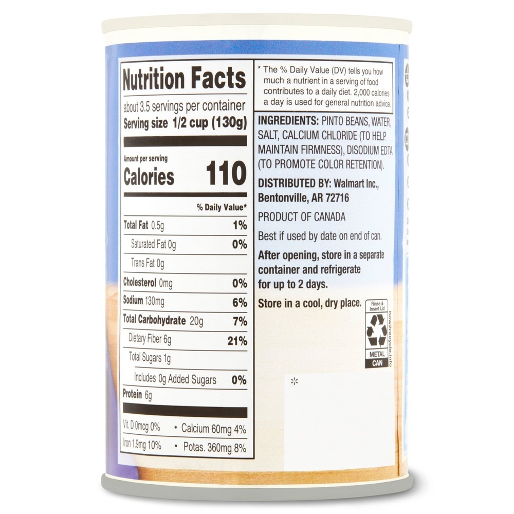 12 pack,Great Value Pinto Beans, 15.5 oz.