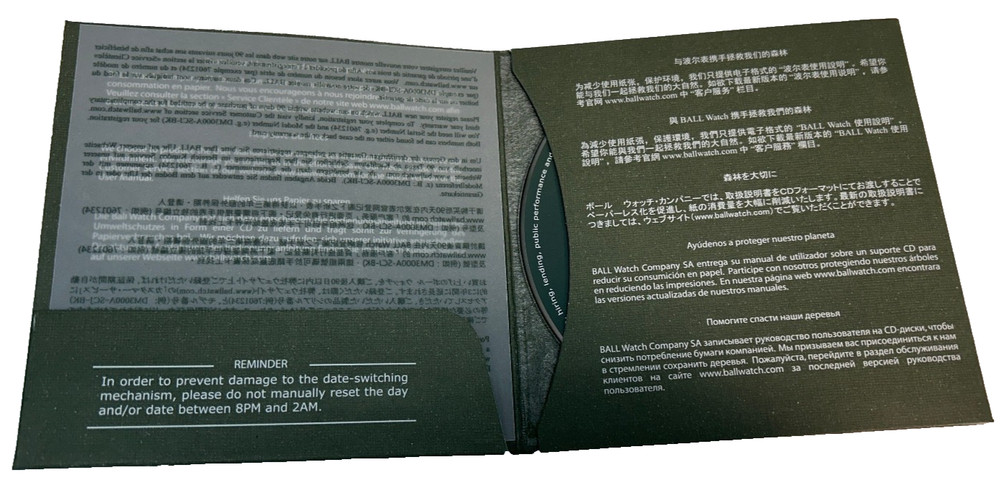 BALL Owners Manual CD NEW CONDITION