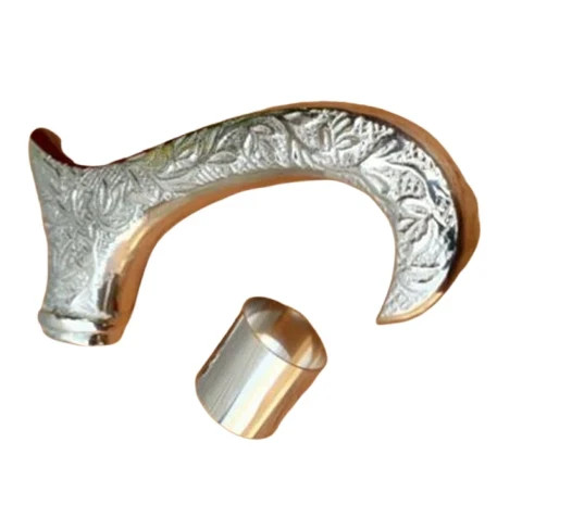 Vintage Handmade [Only Handle] Walking Cane  Handle Brass Design