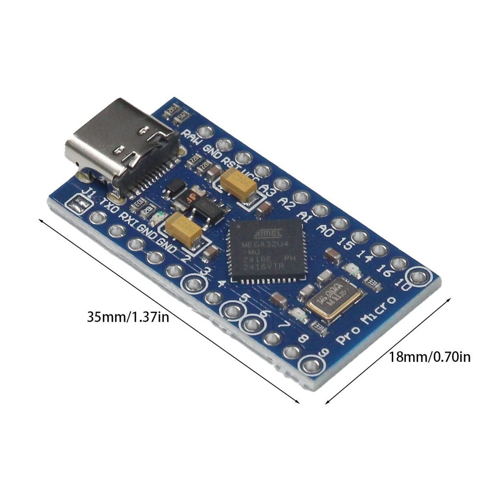 3 PCS TypeC Pro Micro Atmega32U4 5V 16M Development Board Raspberry Pi Arduino