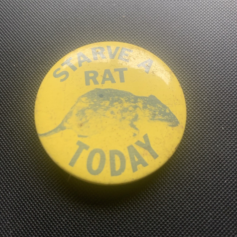 Starve A Rat Today Pinback Button