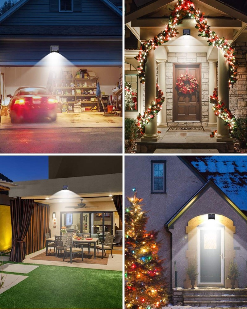 2 Pack Outdoor Solar Motion Lights - 3 Modes/100LED Wireless, IP65 Waterproof...